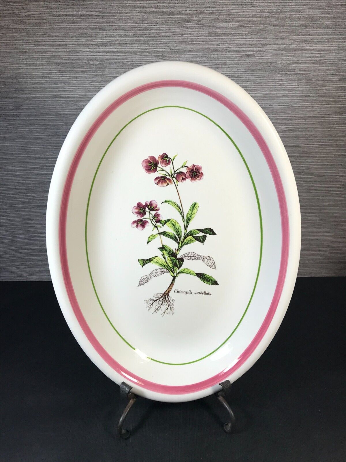 Italian Art Pottery Oval Serving Platter Primula 16\