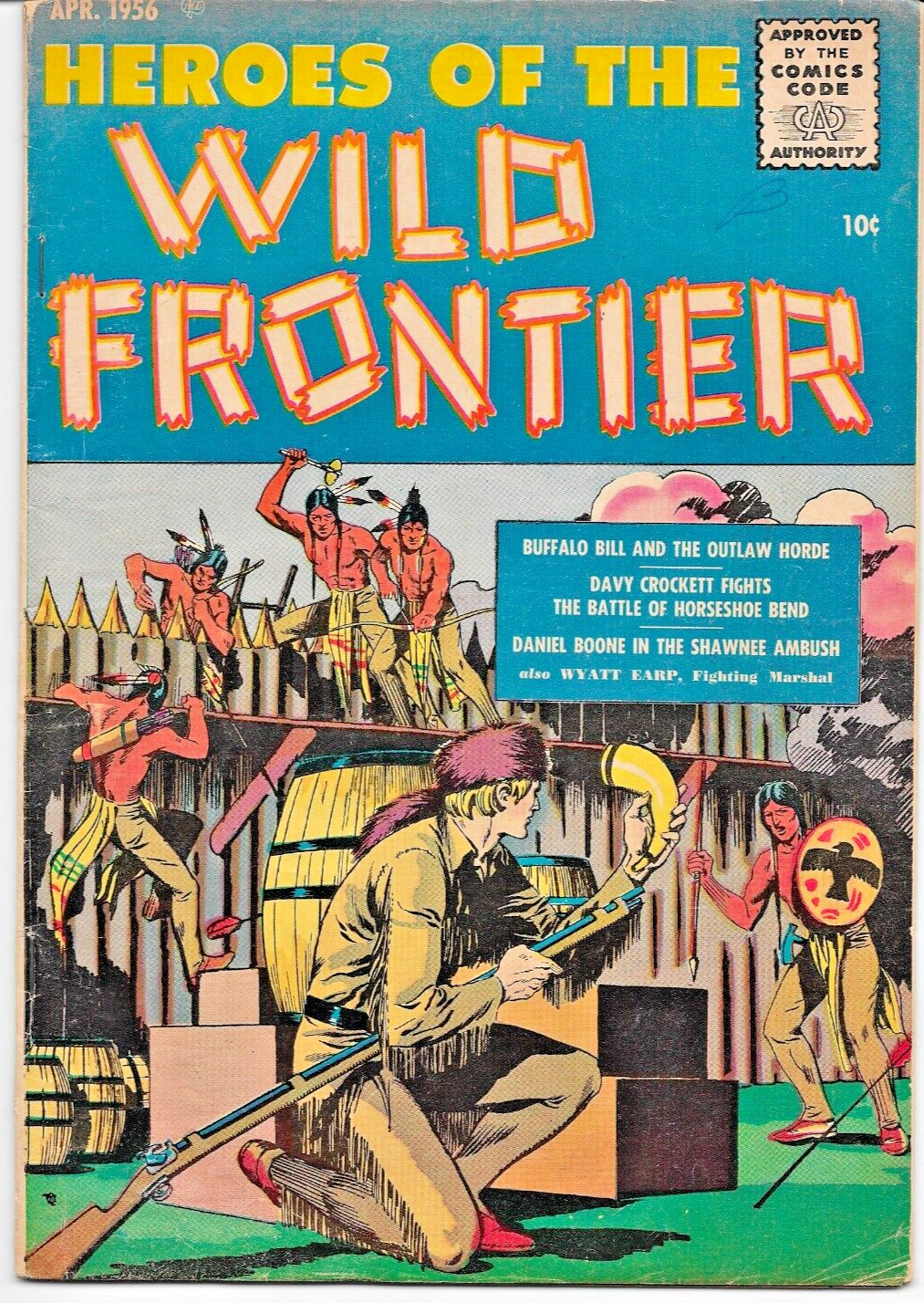 HEROES OF THE WILD FRONTIER #2 (April 1956) Ace Publications - Daniel Boone VG