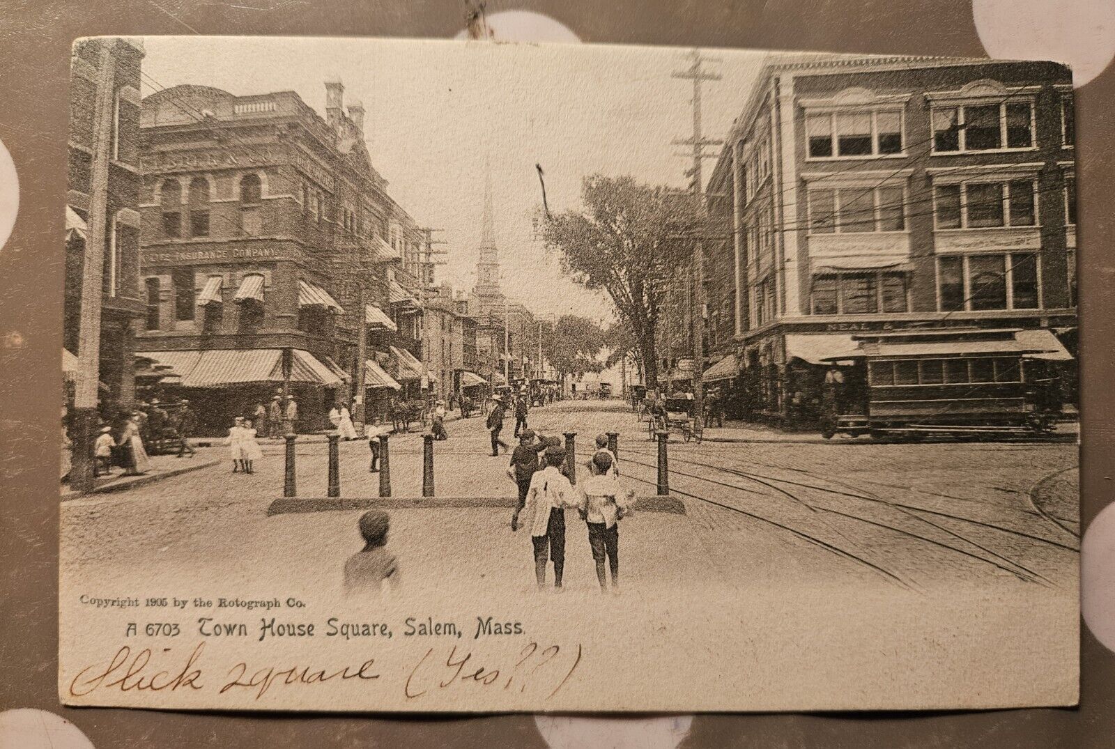 Rare Post Card SALEM WILLOWS Townhouse Square Railway TROLLEY MA MASSACHUSETTS
