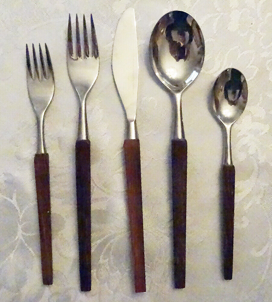 DREIZACH WUSTHOF TRITON ROSEWOOD 5 Piece Setting NEW NEVER USED made in Germany