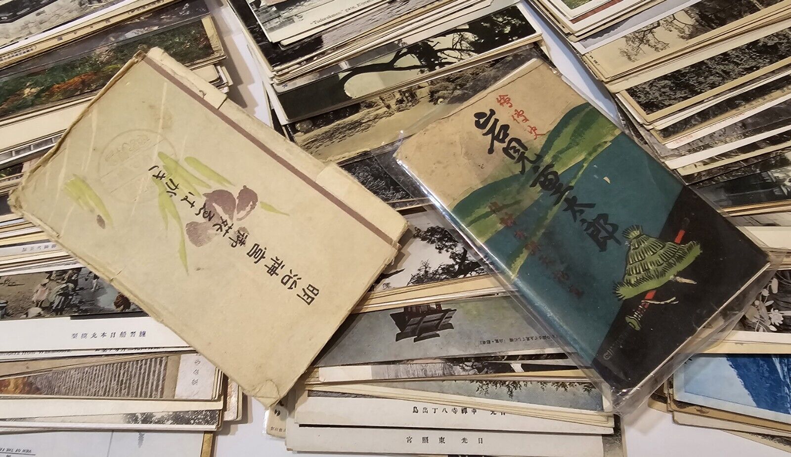 Vintage Lot 475 Japanese Postcards Many RPPC, Shrines, People, Landscapes