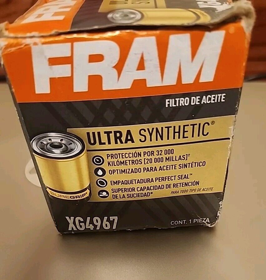FRAM Ultra Synthetic Automotive Replacement Oil Filter Designed Synthetic XG4967