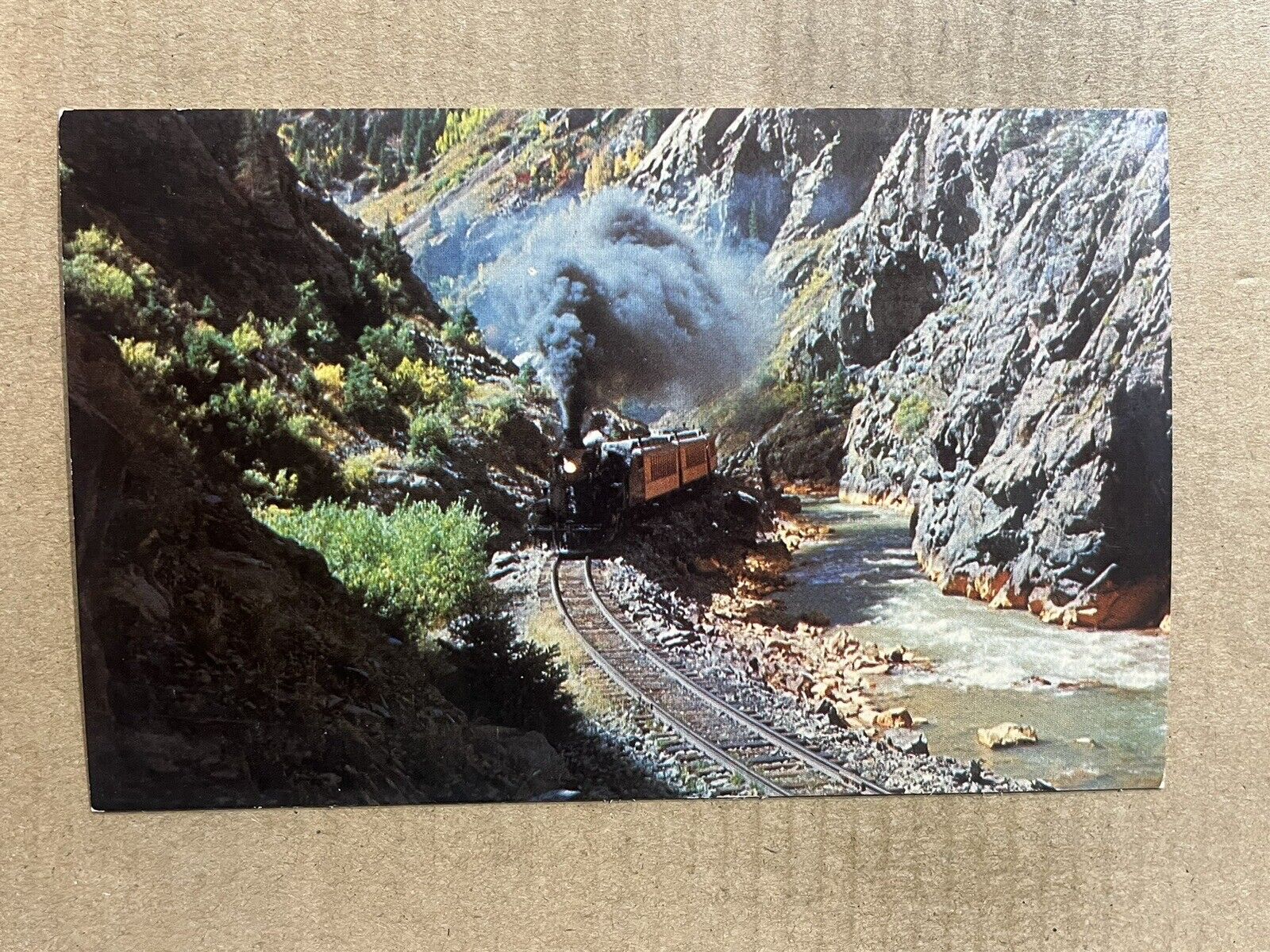 Postcard Silverton CO Colorado Train Denver & Rio Grande Narrow Gauge Railroad