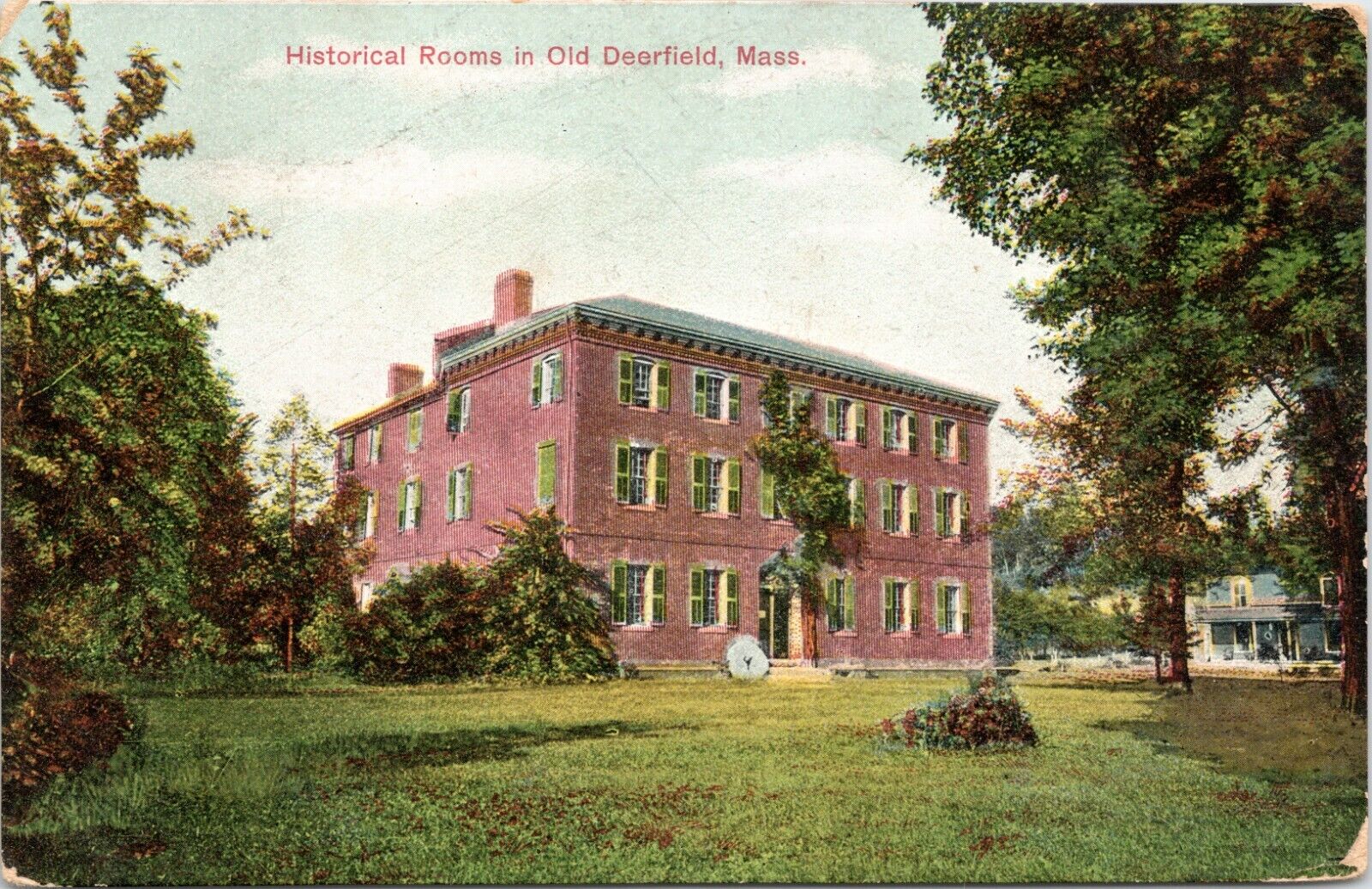 C.1910s Old Deerfield MA Historical Rooms Museum Massachusetts Postcard 927