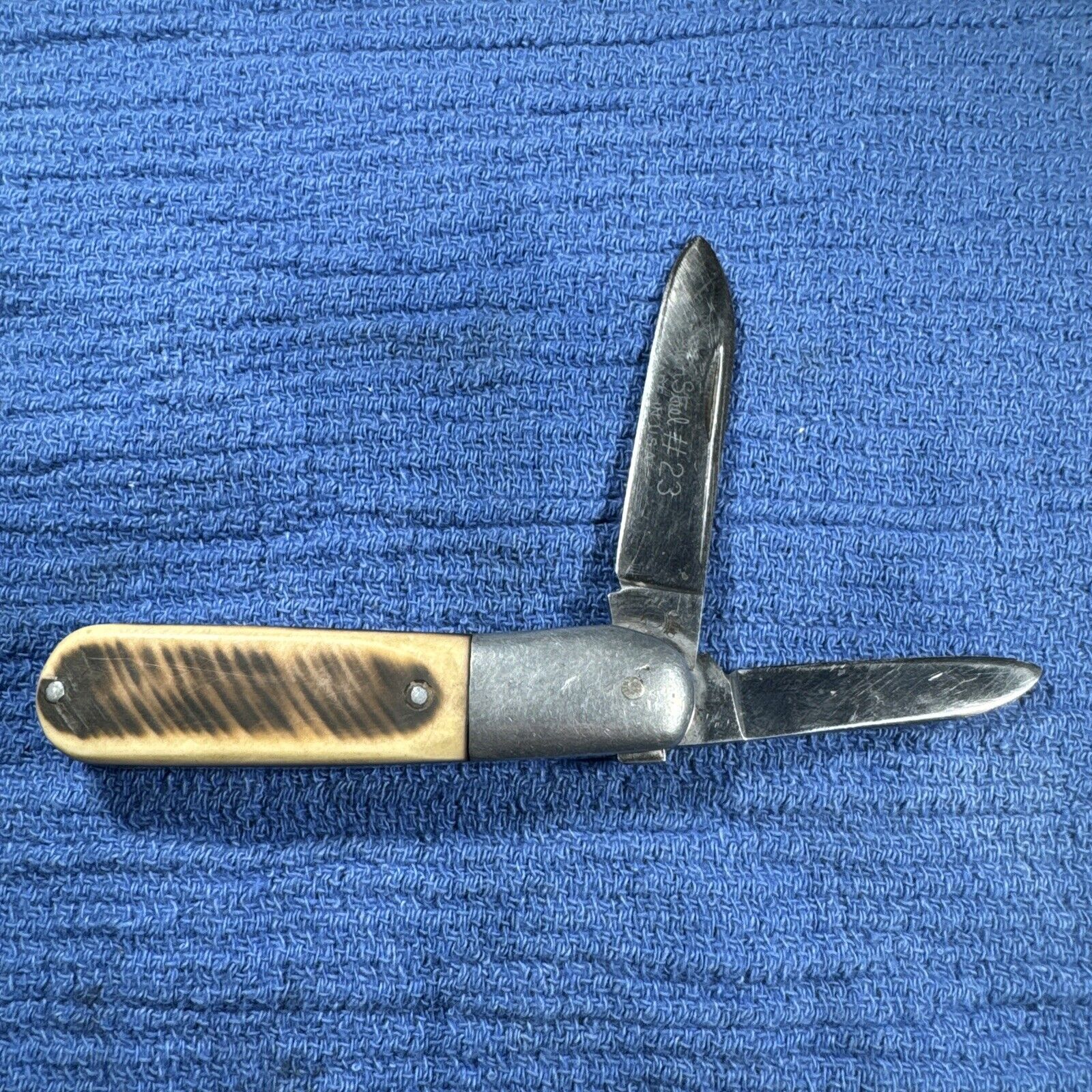 Old Vintage Antique Queen Steel 23 Barlow Jack Pocket Knife