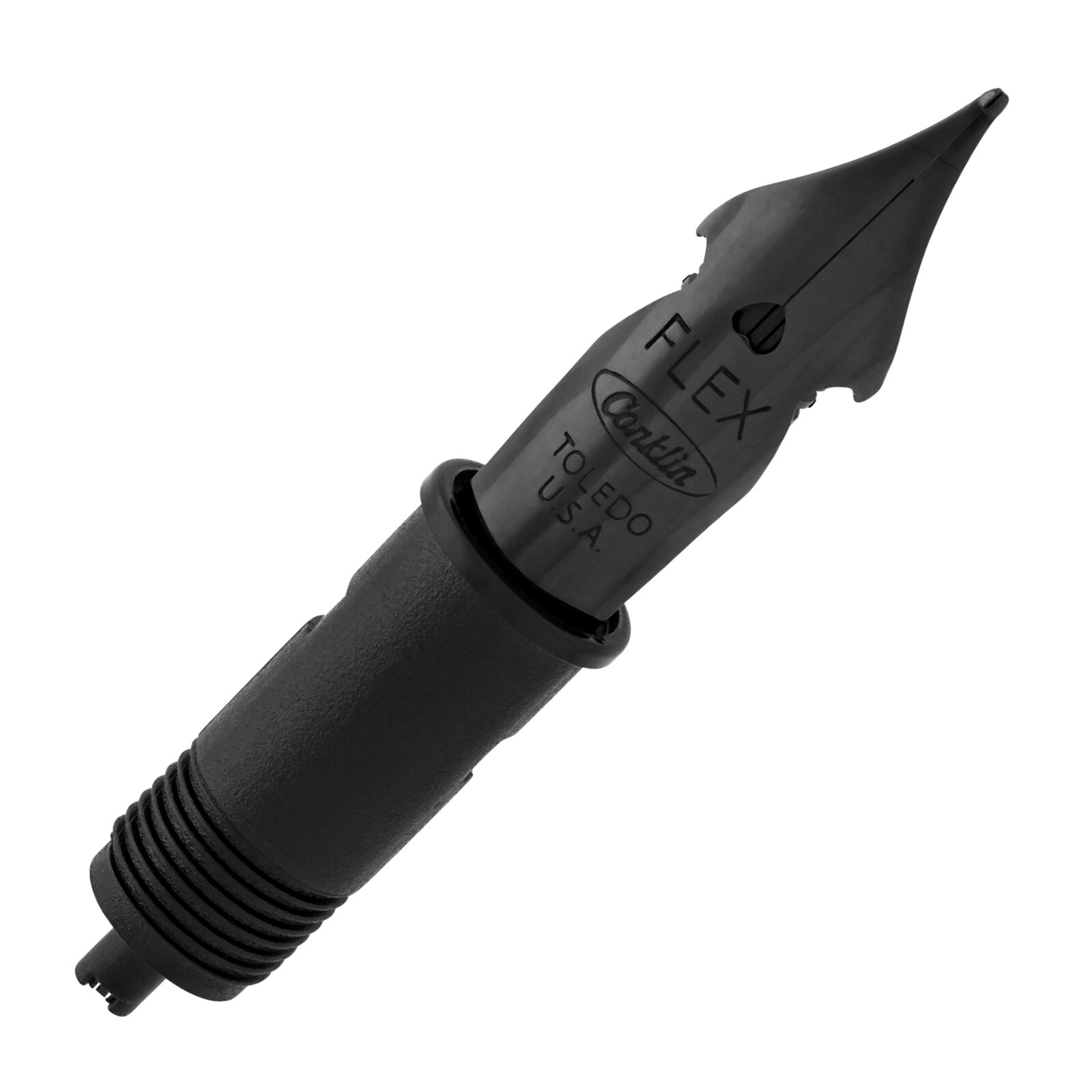 Conklin Fountain Pen in Stainless Steel Black - Omniflex Nib - NEW CK12135