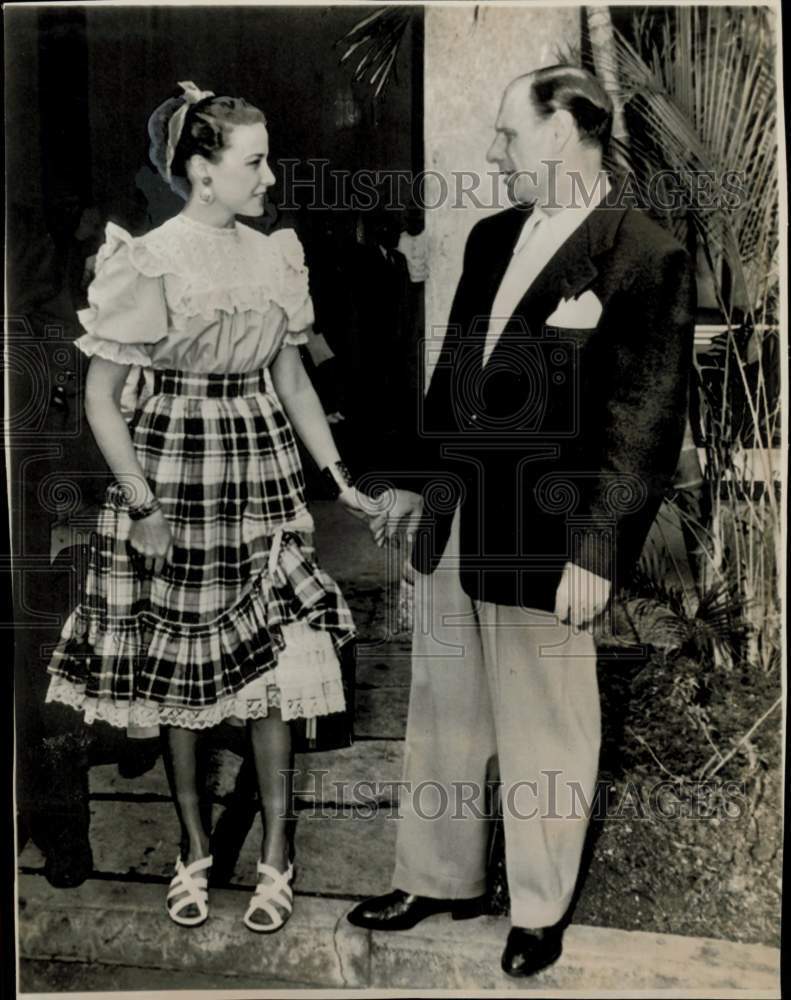 1959 Press Photo Actress Laraine Day & Leo Durocher - hpp42246