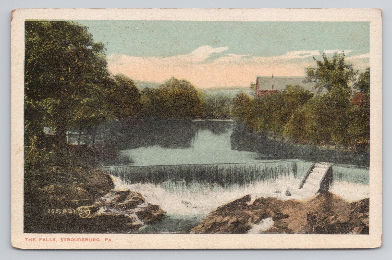 Postcard The Falls Stroudsburg Pennsylvania c1920