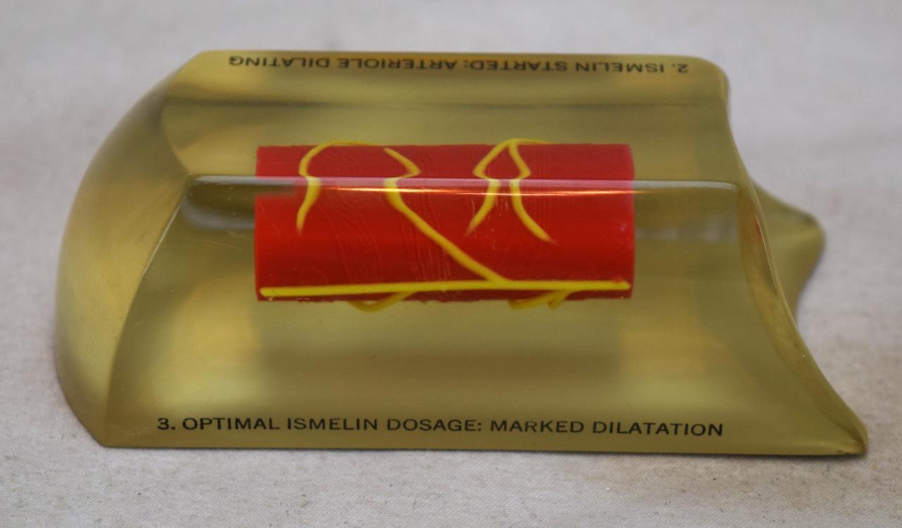 Vintage Ismelin Guanethidine CIBA Acrylic Advertising Paperweight