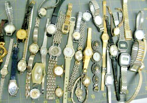 2 pound lot of Jewelry, Coins, Watches, Trinkets Only - Estate closeout mix