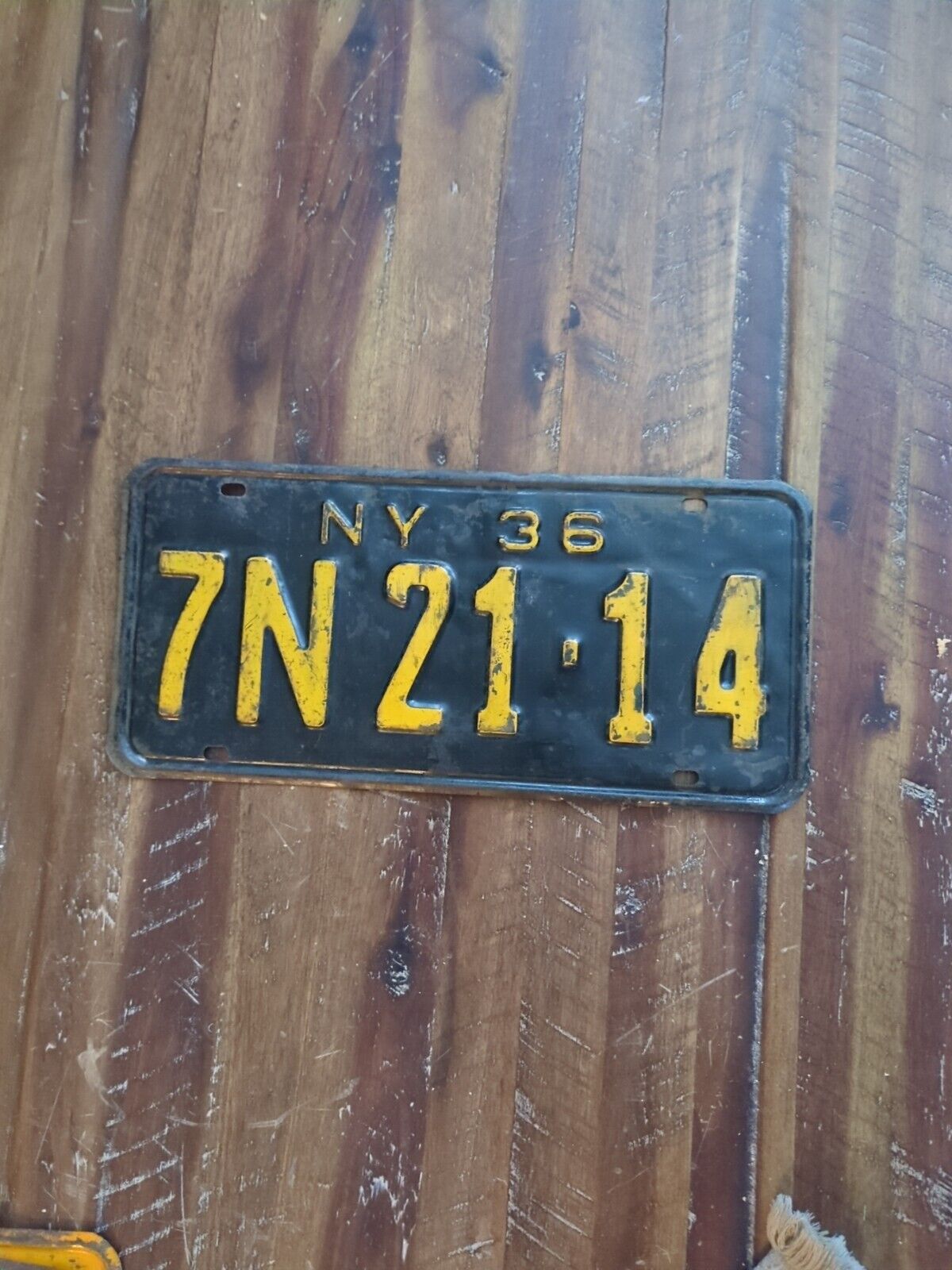 1936 NY STATE LICENSE PLATE 