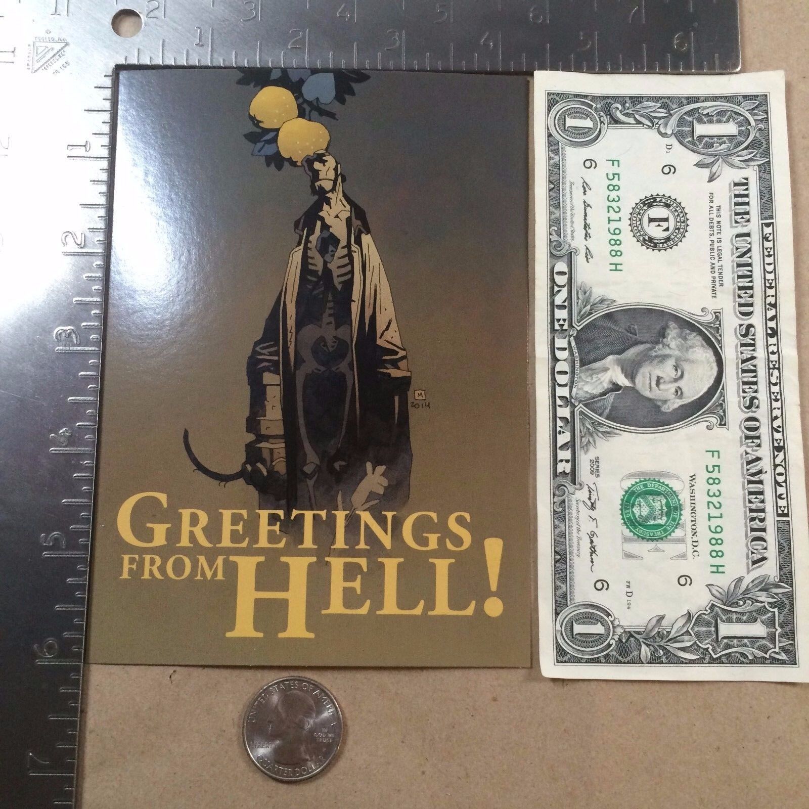 Hellboy Greetings From Hell Postcard Dark Horse NYCC Mike Mignola Dave Stewart