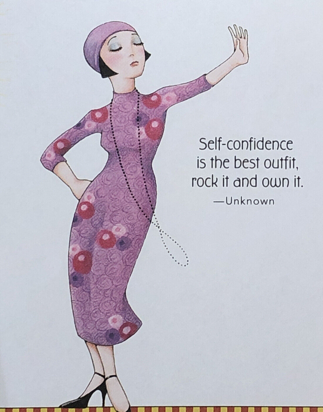 Mary Engelbreit Handmade Magnet-Self-Confidence is the Best Outfit