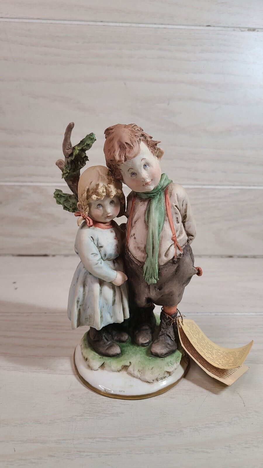 Capodimonte Giuseppe Cappe G Calle Sculpture Brother & Sister Works of Art Italy