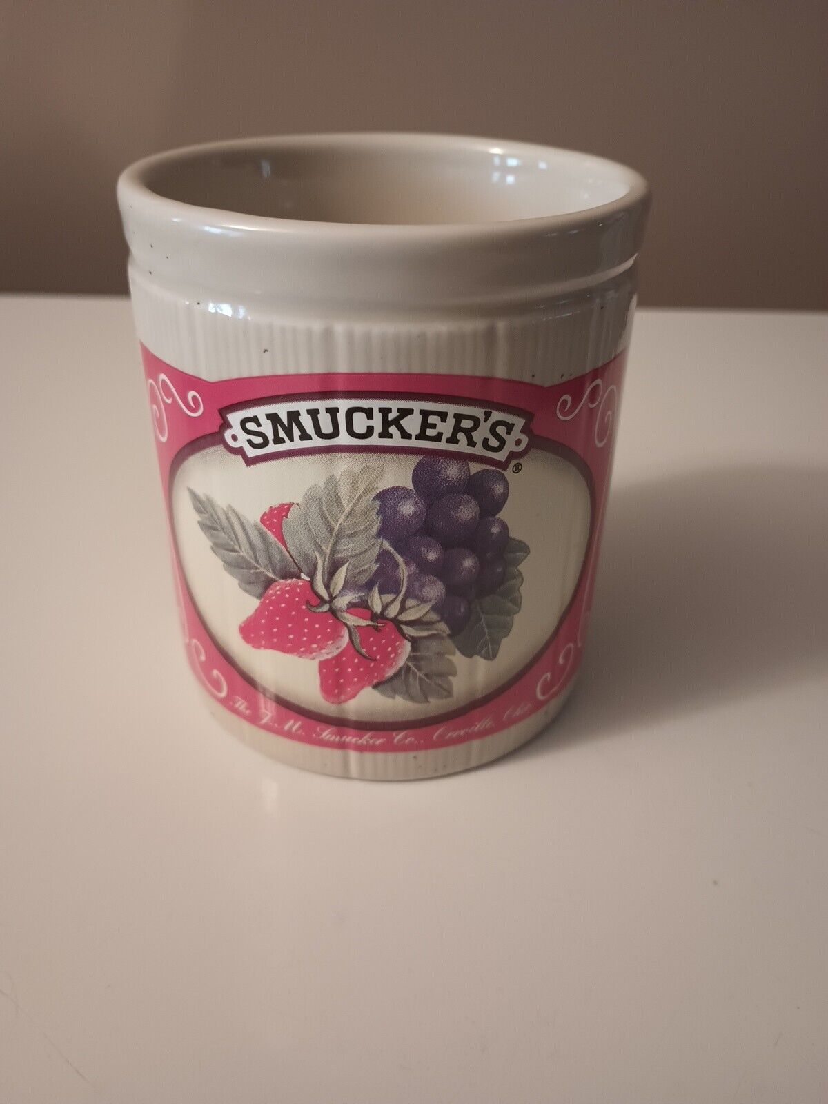 Vintage J. M. Smuckers Jam Jar Crock #31882
