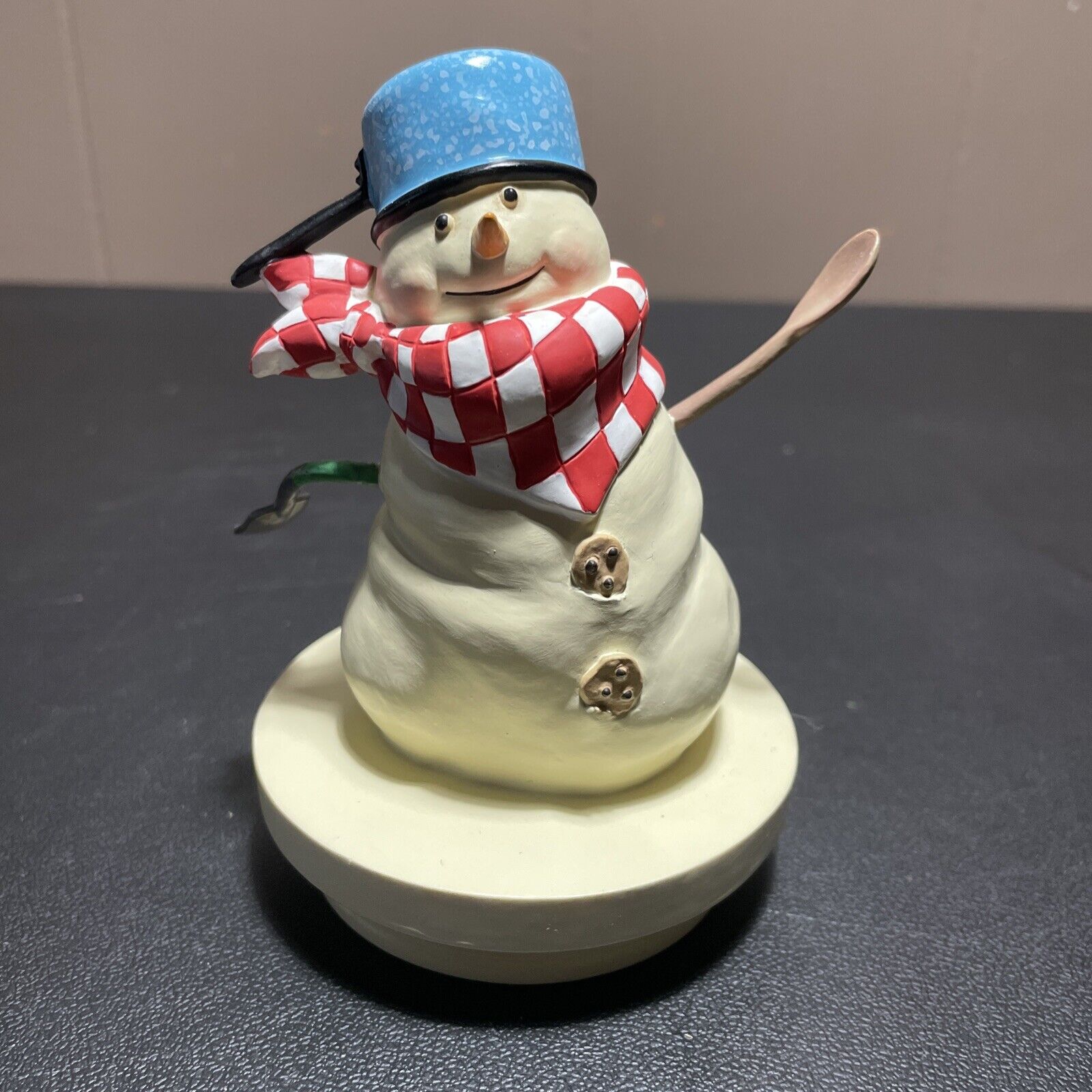 Hallmark Mitford Bookworm Snowman Candle Topper Jar Topper Christmas RARE