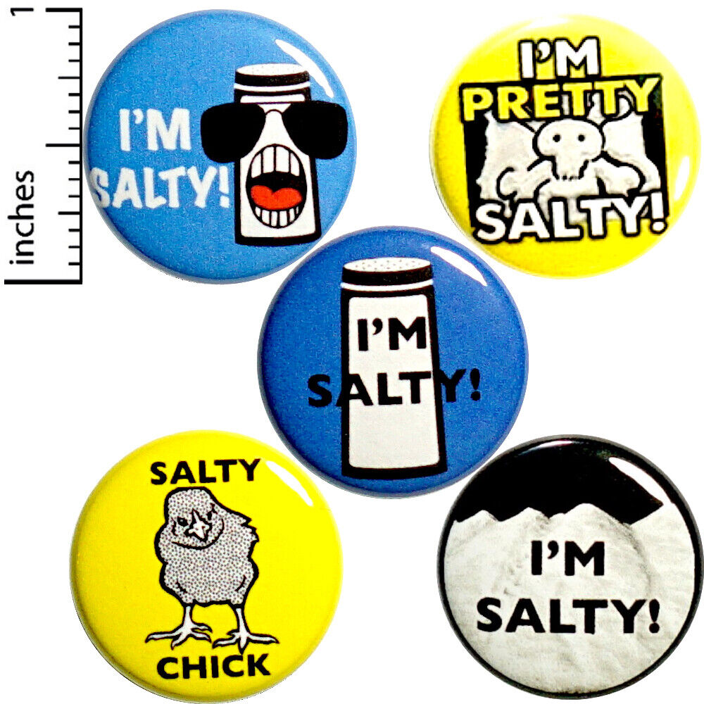 Funny I\'m Salty Fridge Magnets Sarcastic Edgy Gift Set Magnet 5 Pack 1\