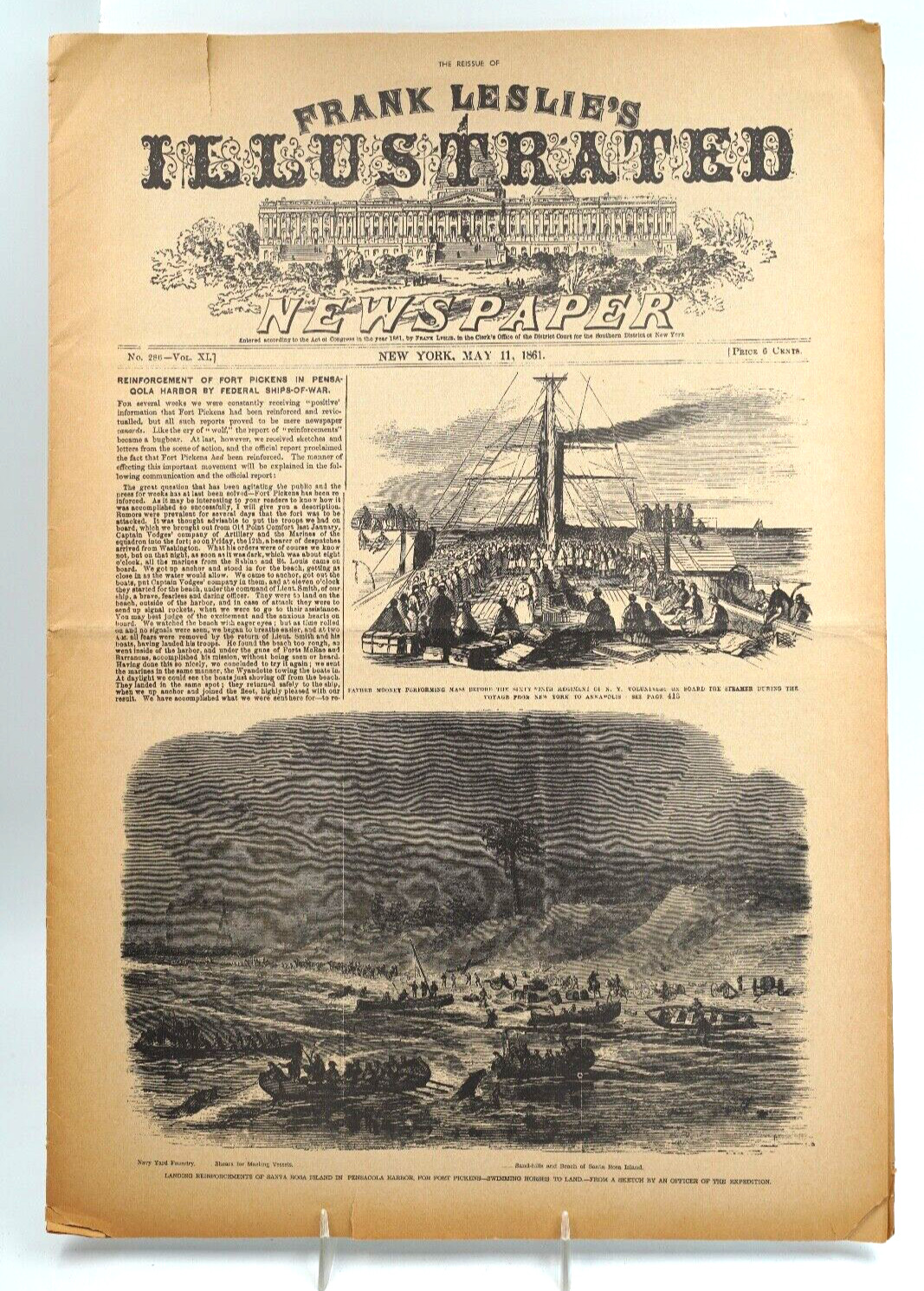 1864 Civil War pictorial FRANK LESLIE\'S ILLUSTRATED NEWSPAPER Reissue