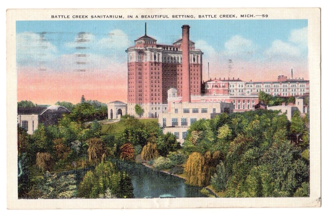 Battle Creek Michigan c1930\'s Battle Creek Sanitarium, Hospital grounds