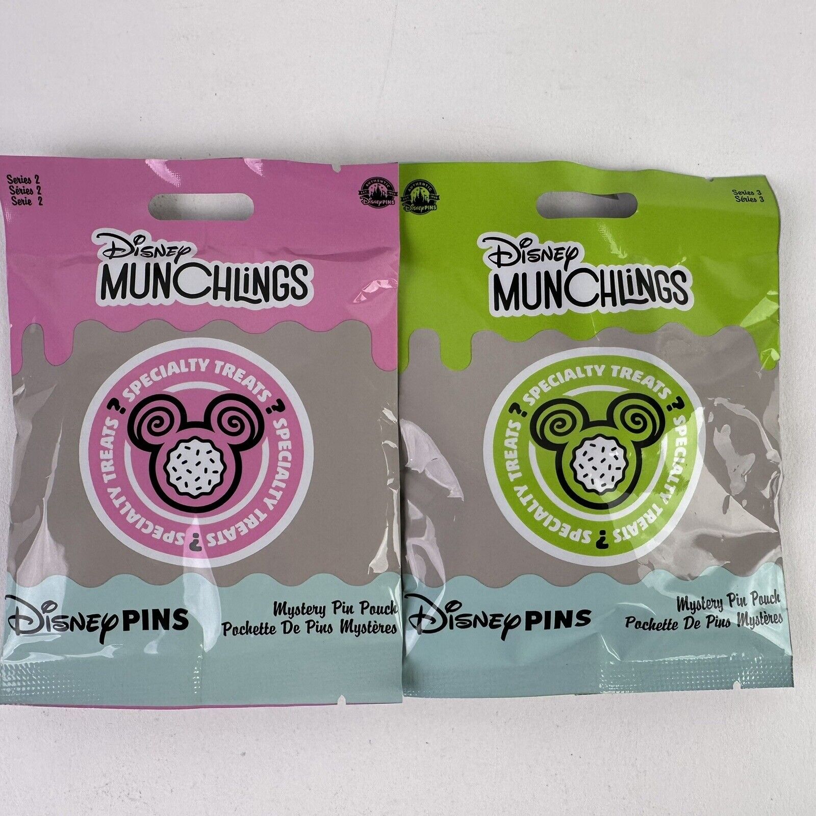 Disney Munchlings Series 2 and 3 Mystery Collectible Pin Pack Set
