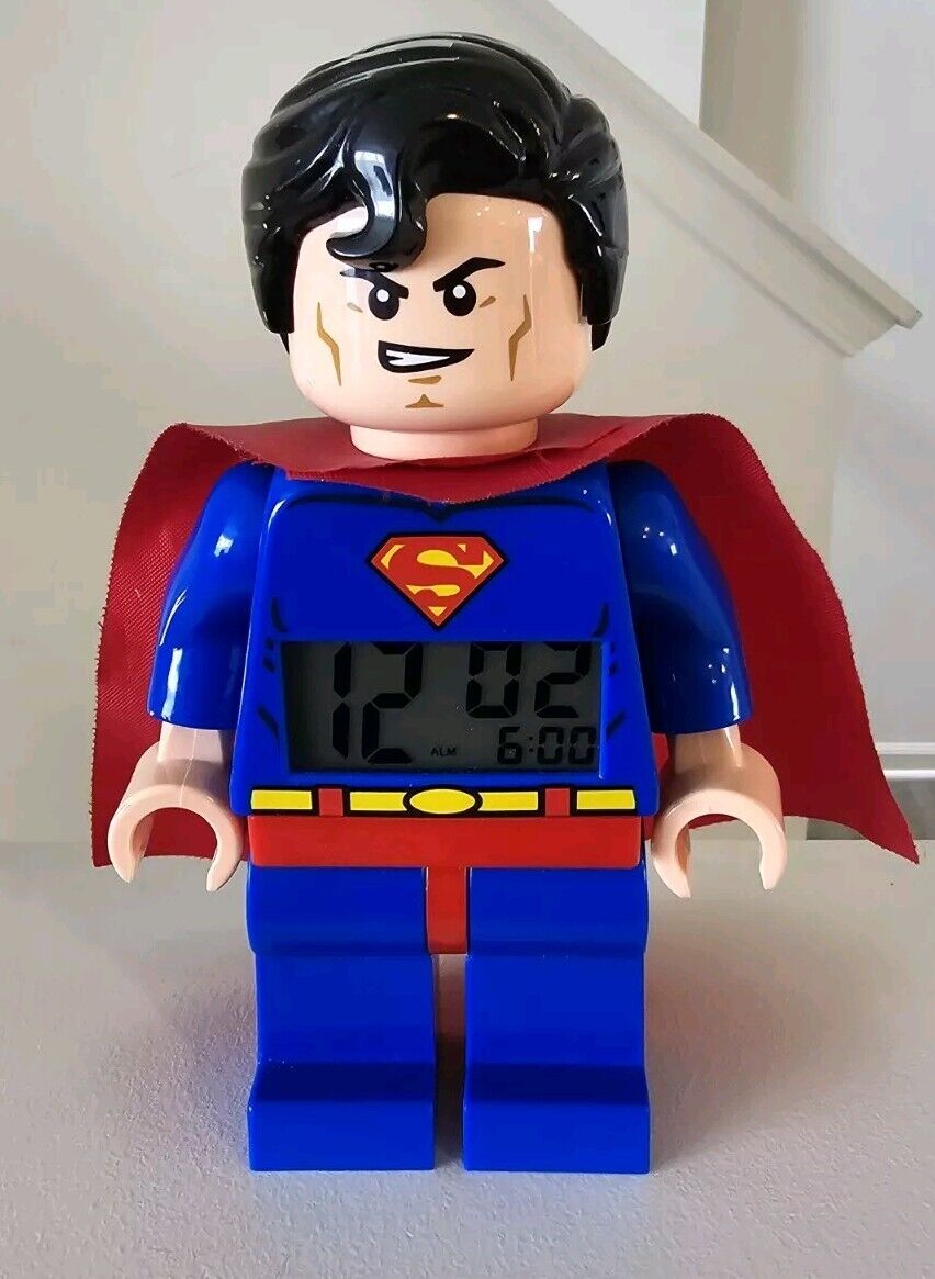 2013 Lego Superman Digital Alarm Clock DC Comics Super Heroes Tested Works 