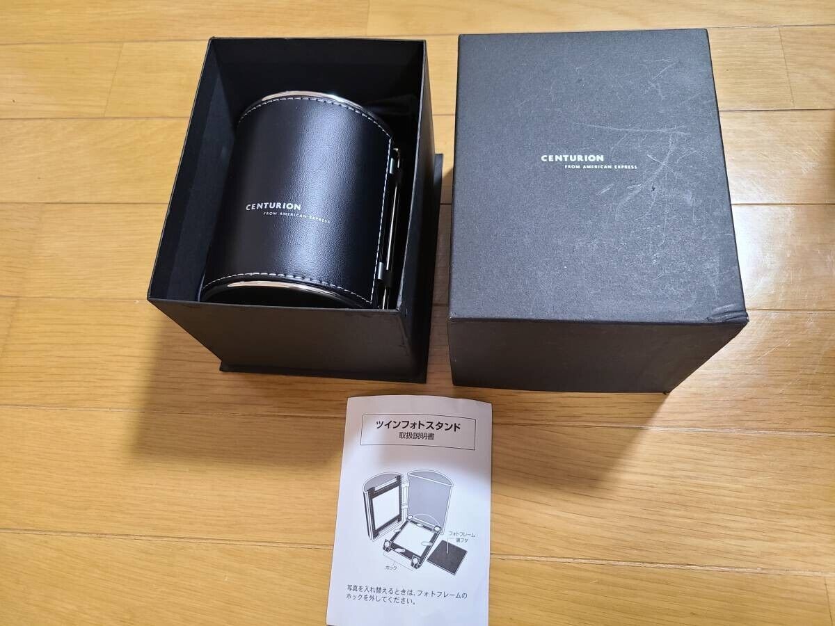 American Express Centurion Black card Novelty Limited Twin photo pen stand JP