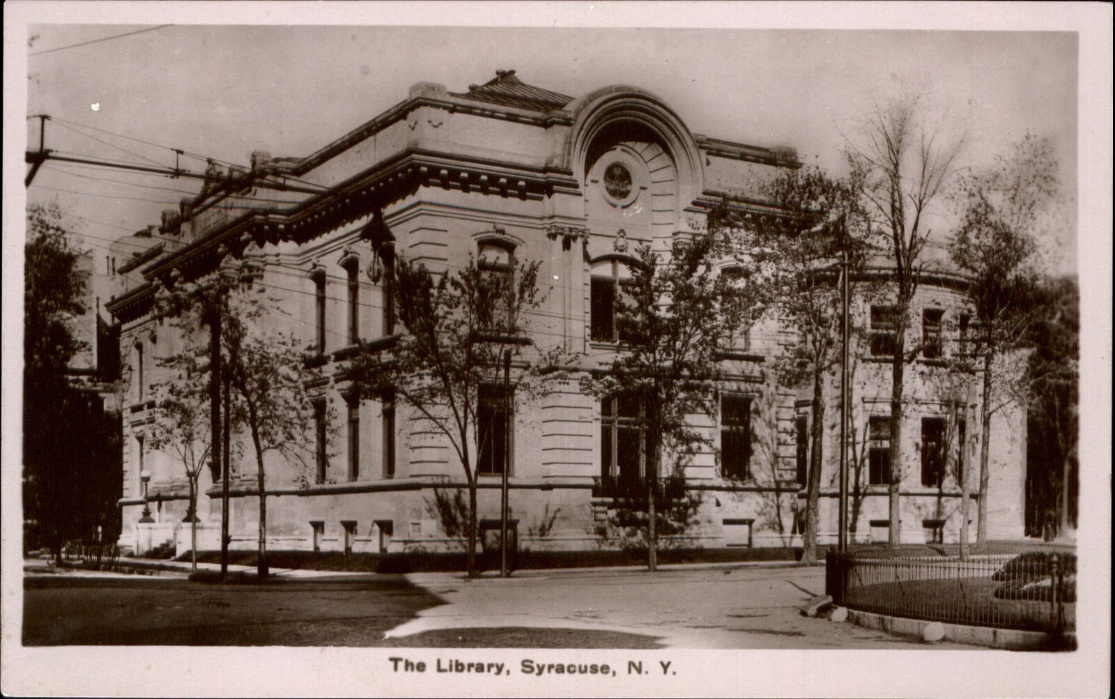 The Library ~ Syracuse NY New York ~ RPPC? Postcard by William Shoudy