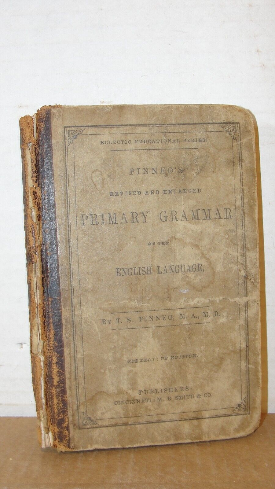 1854 PINNEO\'S PRIMARY GRAMMAR OF THE ENGLISH LANGUAGE BOOK