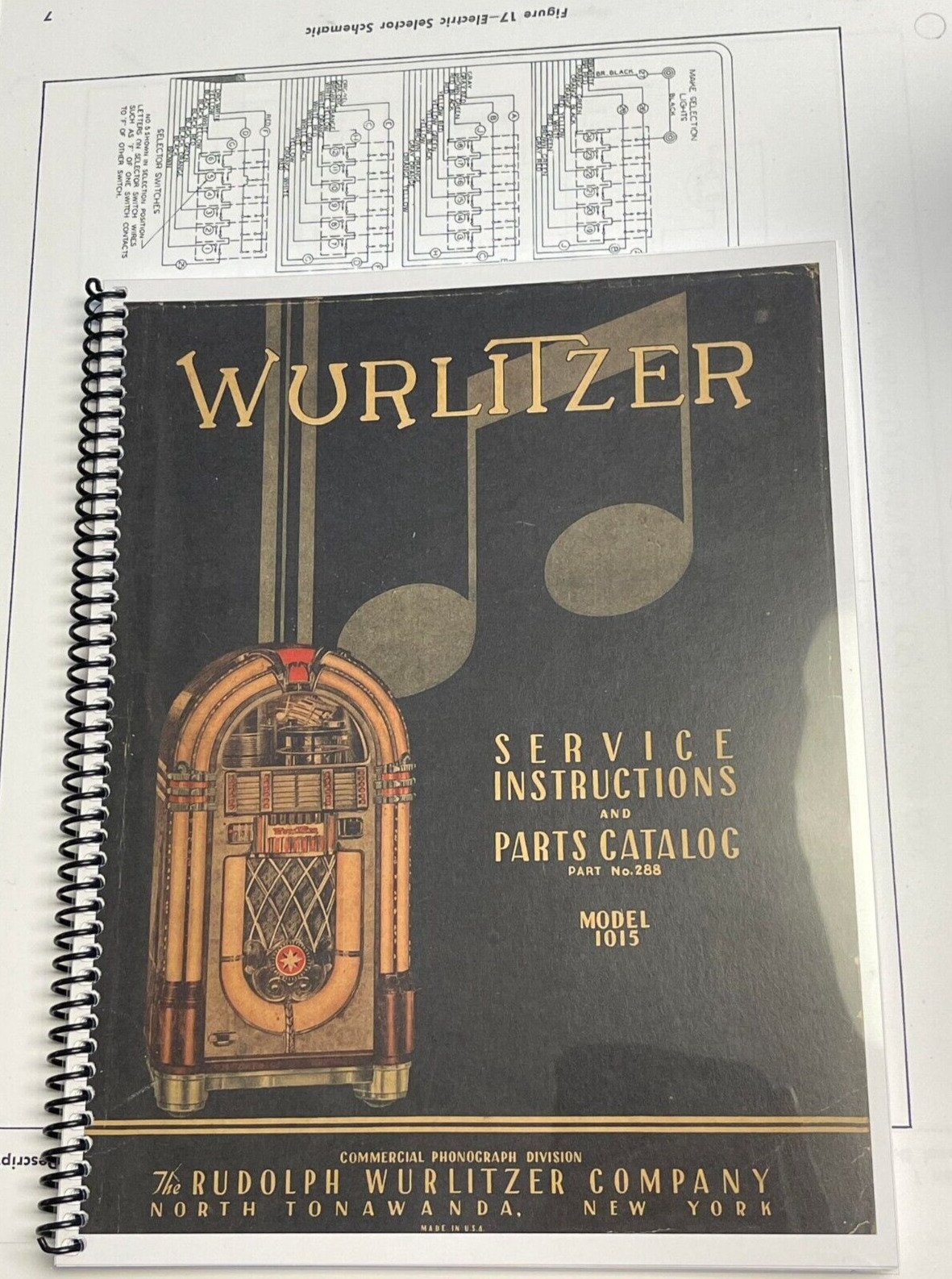*NEW* Wurlitzer Model 1015 Complete Service & Parts Manual ENLARGED SCHEMATICS