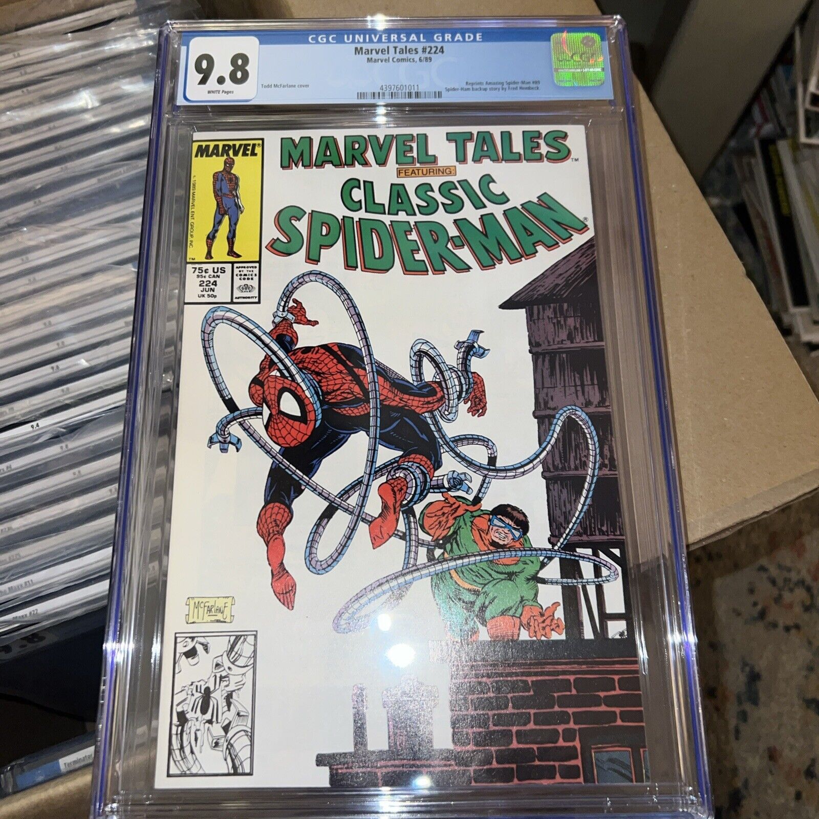 Marvel Tales #224, CGC 9.8, Marvel, June 1989, Direct, Todd McFarlane cover