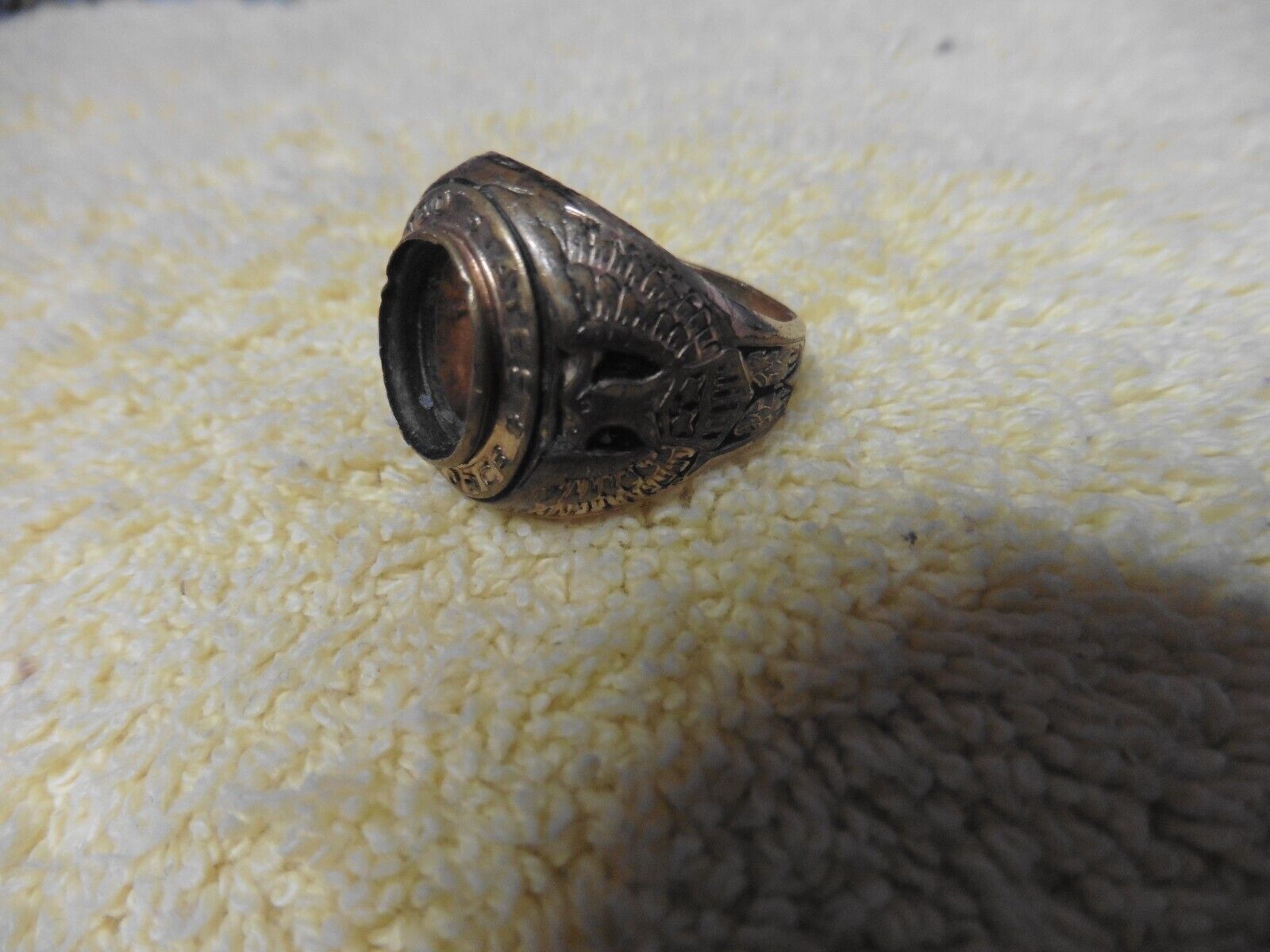Vintage WW2 WWII Air Force Ring 10K gf wings eagle United states size apx 9