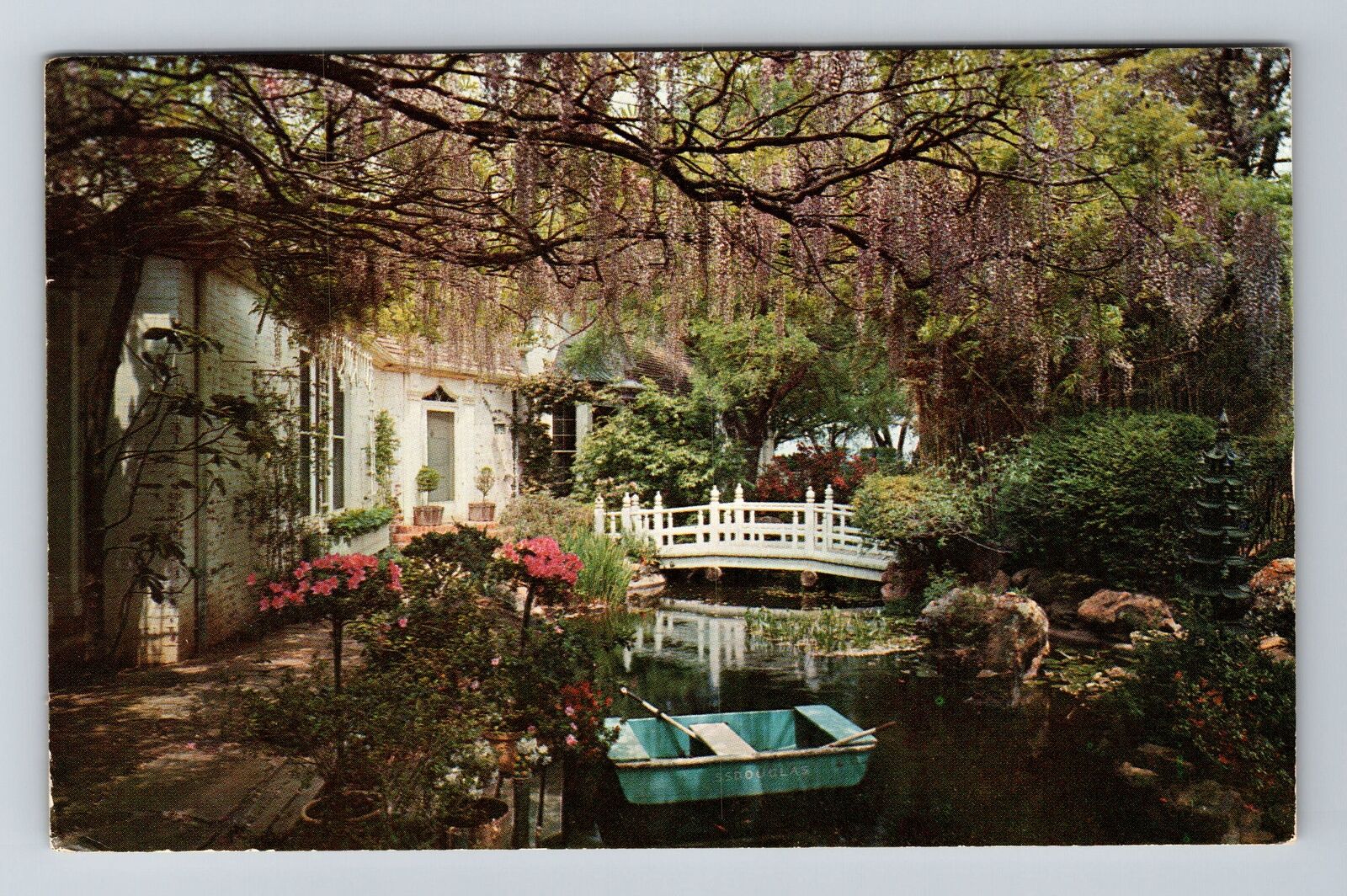 Weatherford TX-Texas, Gardens Douglas Chandor, Vintage Postcard