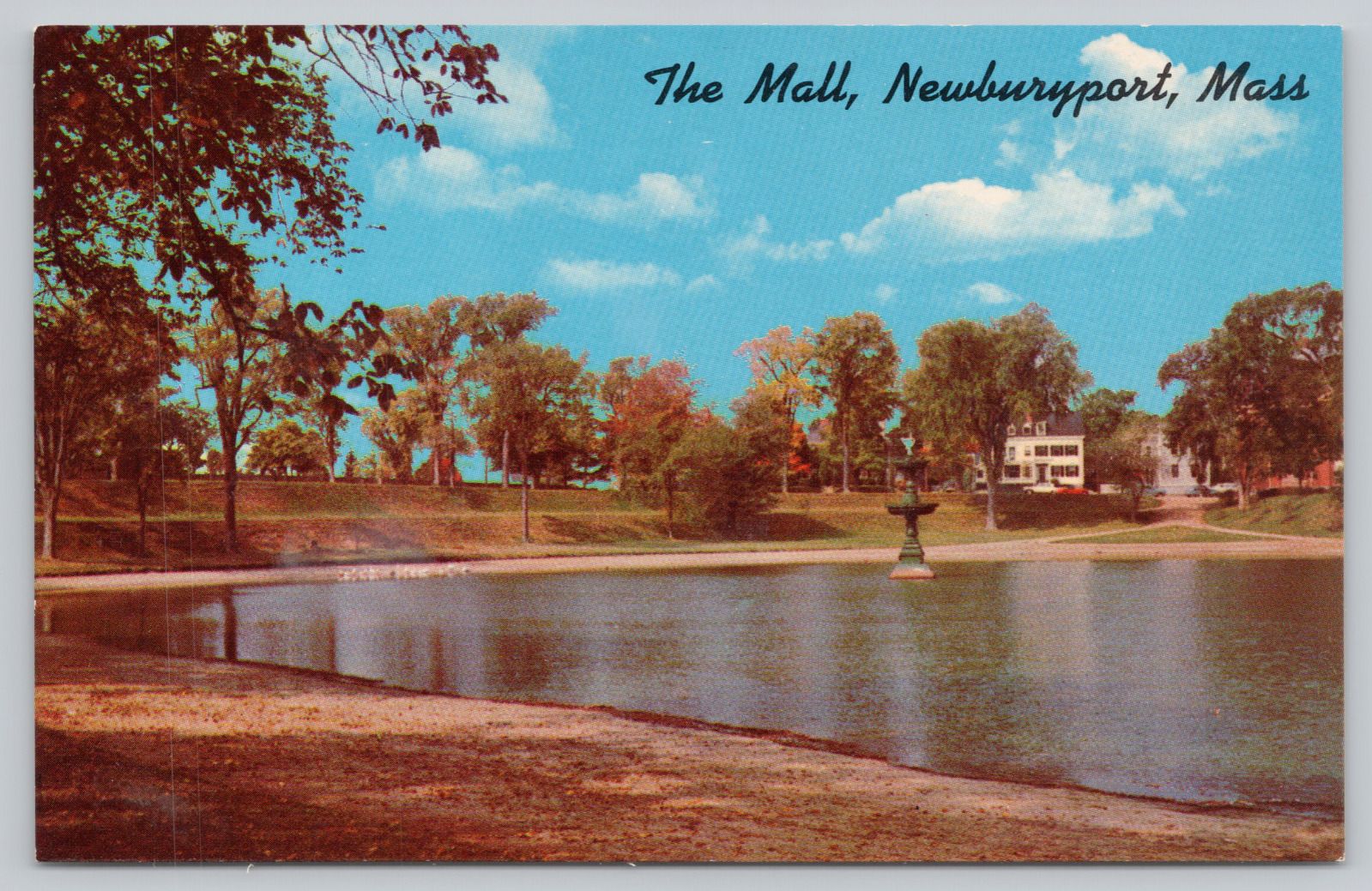 Postcard The Mall Newburyport Mass