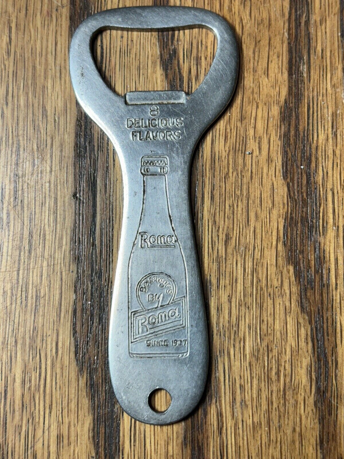 Vintage Roma Beverages Glass Soda Bottle Opener 8 Delicious Flavor Pittsburgh Pa