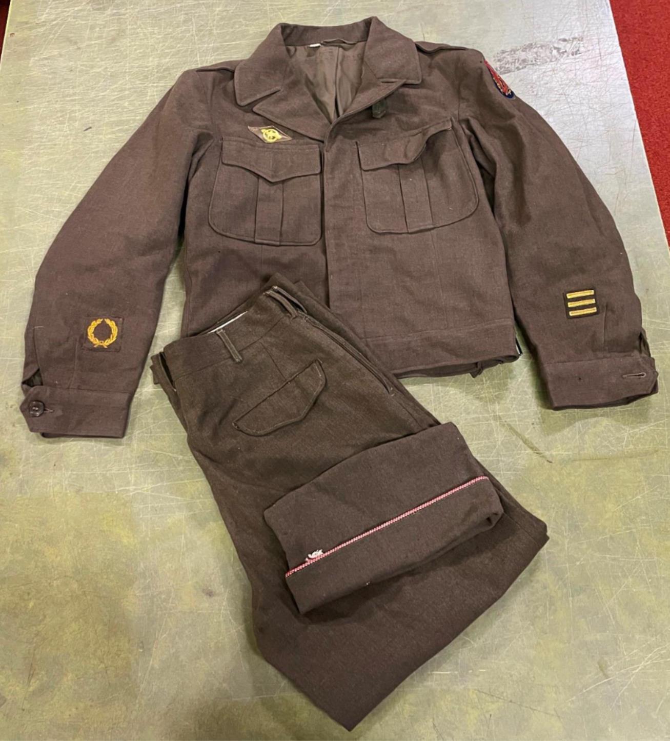 VTG Original 1930-40s WW2 U.S. Army Complete Uniform: Blazer Pant Beret
