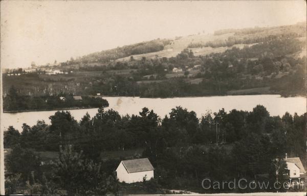 1911 RPPC Thetford,VT View of River Orange County Vermont Real Photo Post Card