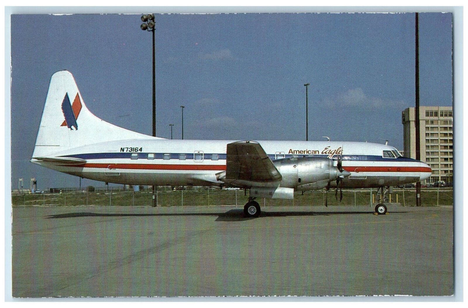 c1960\'s American Eagle Convair 580 N73164 c/n 367 Airplane Vintage Postcard