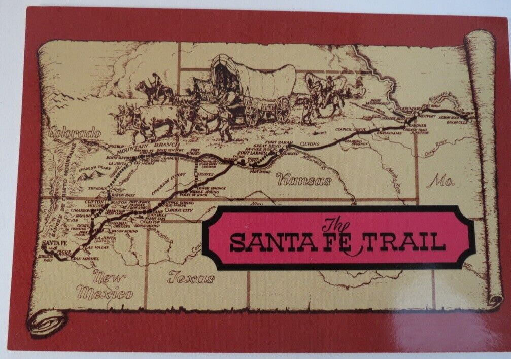 Santa Fe Trail Postcard Obtained I 1998 Topographic Graphic