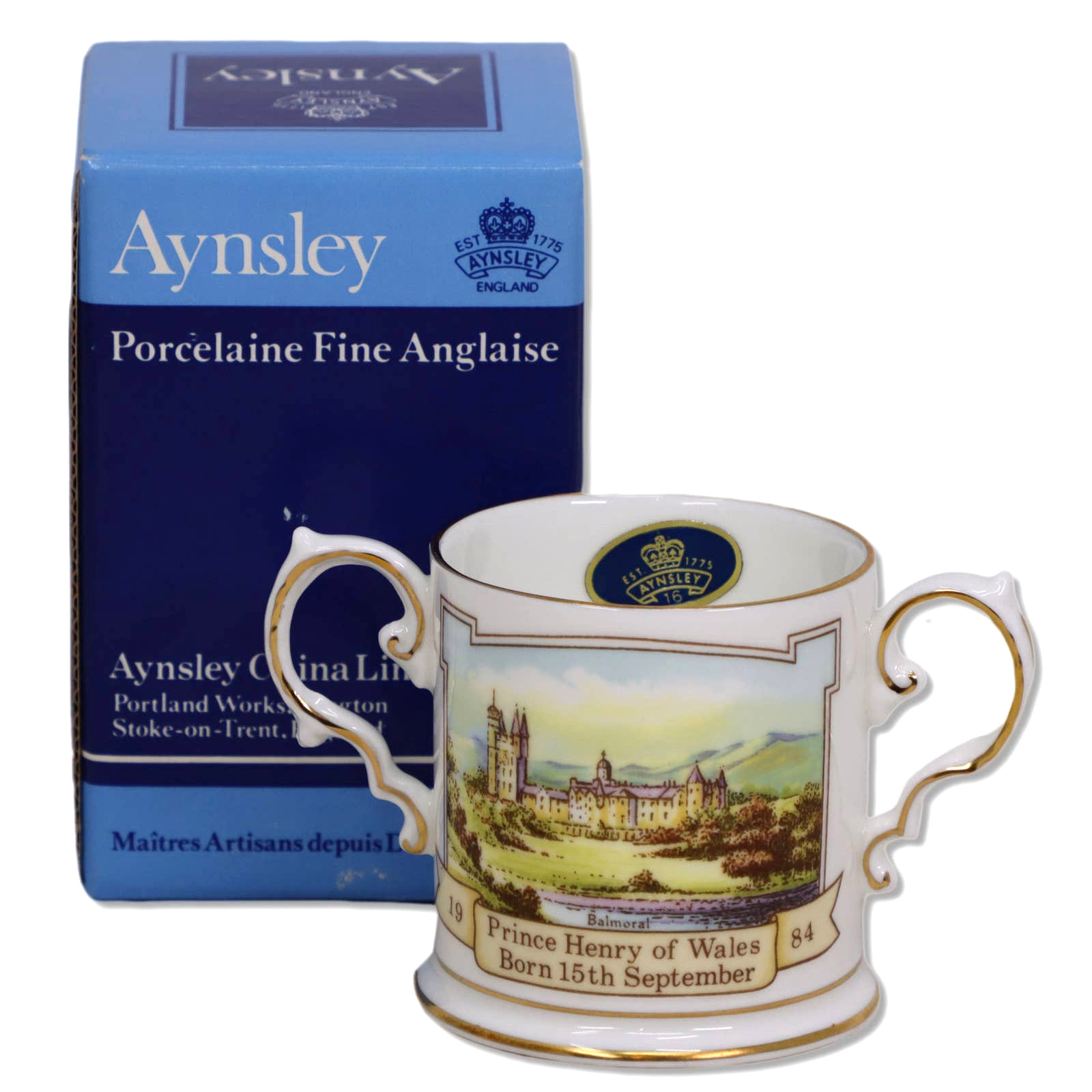 Aynsley Royal Birth Christening Cup Prince Henry of Wales 1984 New in Box