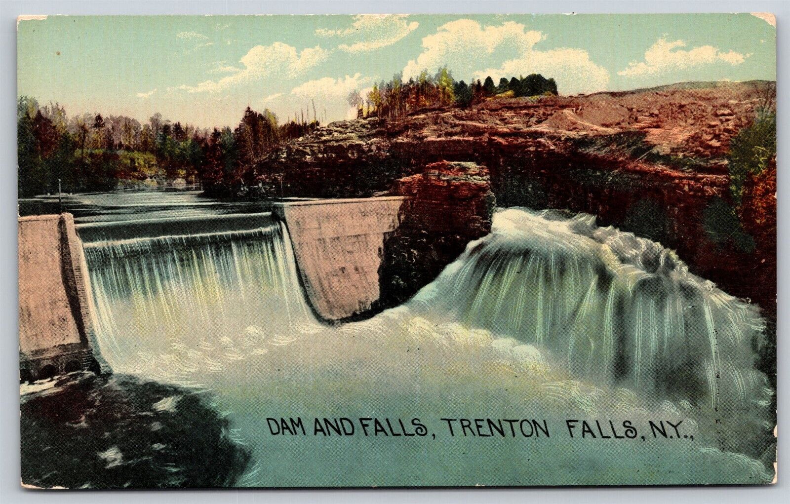 Postcard Dam and Falls, Trenton Falls NY U142