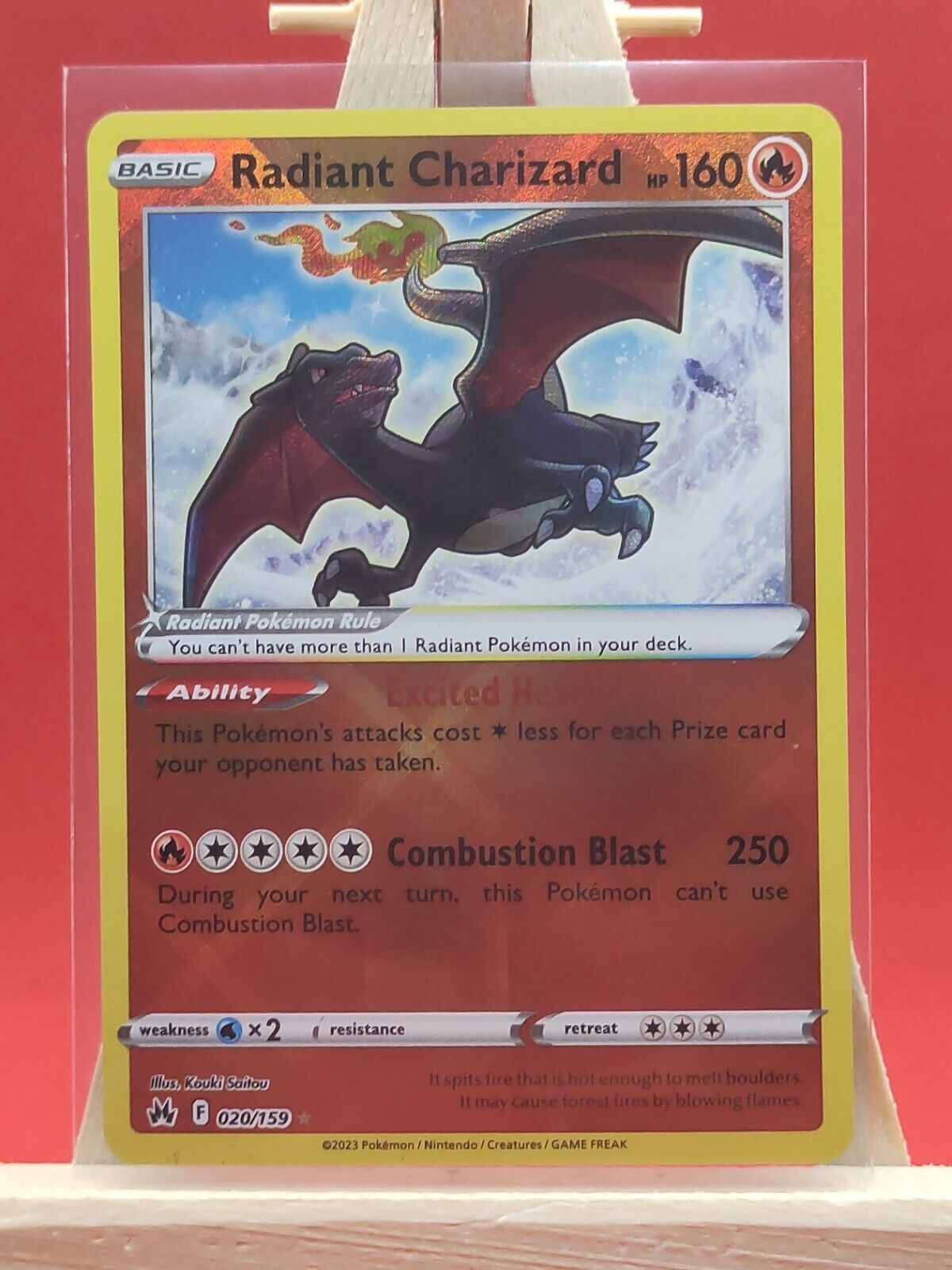 Radiant Charizard 020/159 Crown Zenith Ultra Rare Holo Shiny Pokemon Card * New 