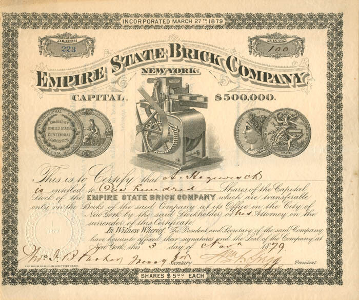 Empire State Brick Co. - General Stocks