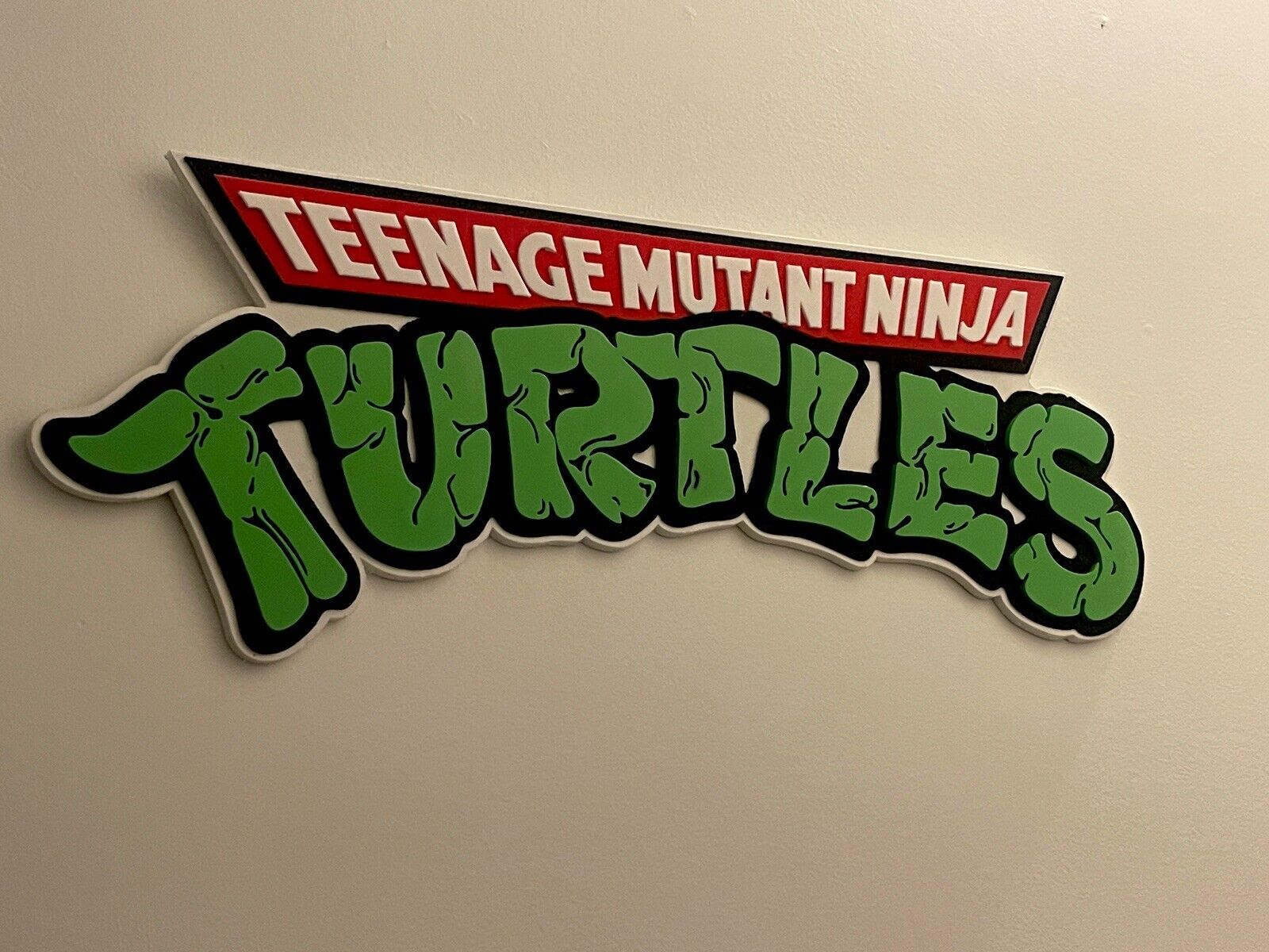 2 Foot  Limited Edition 60 cm 3D Sign Ninja Turtle Multicolor TMNT CoWaBuNgA