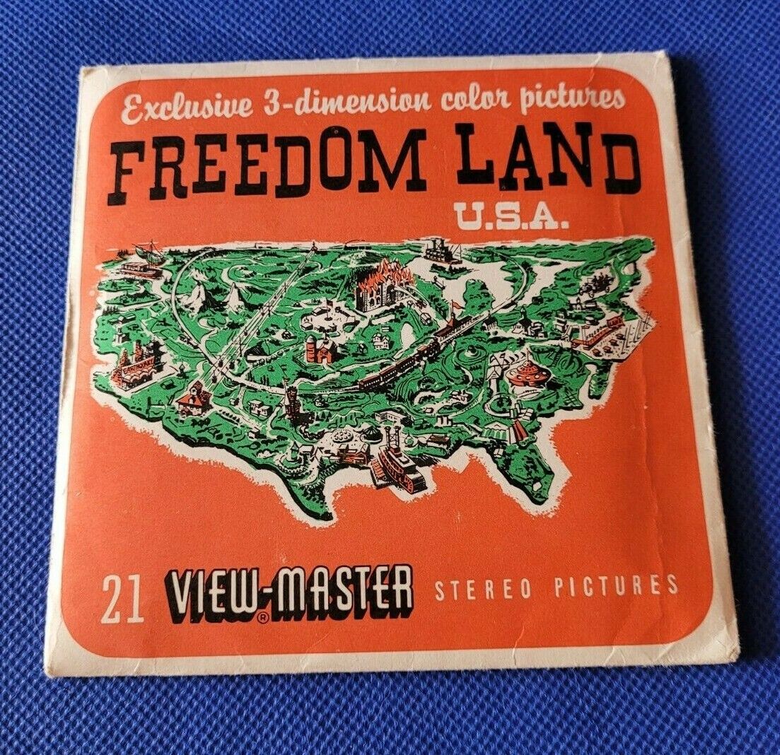 Sawyer's Rare A661 Freedomland Freedom Land USA view-master 3 Reels Packet Set