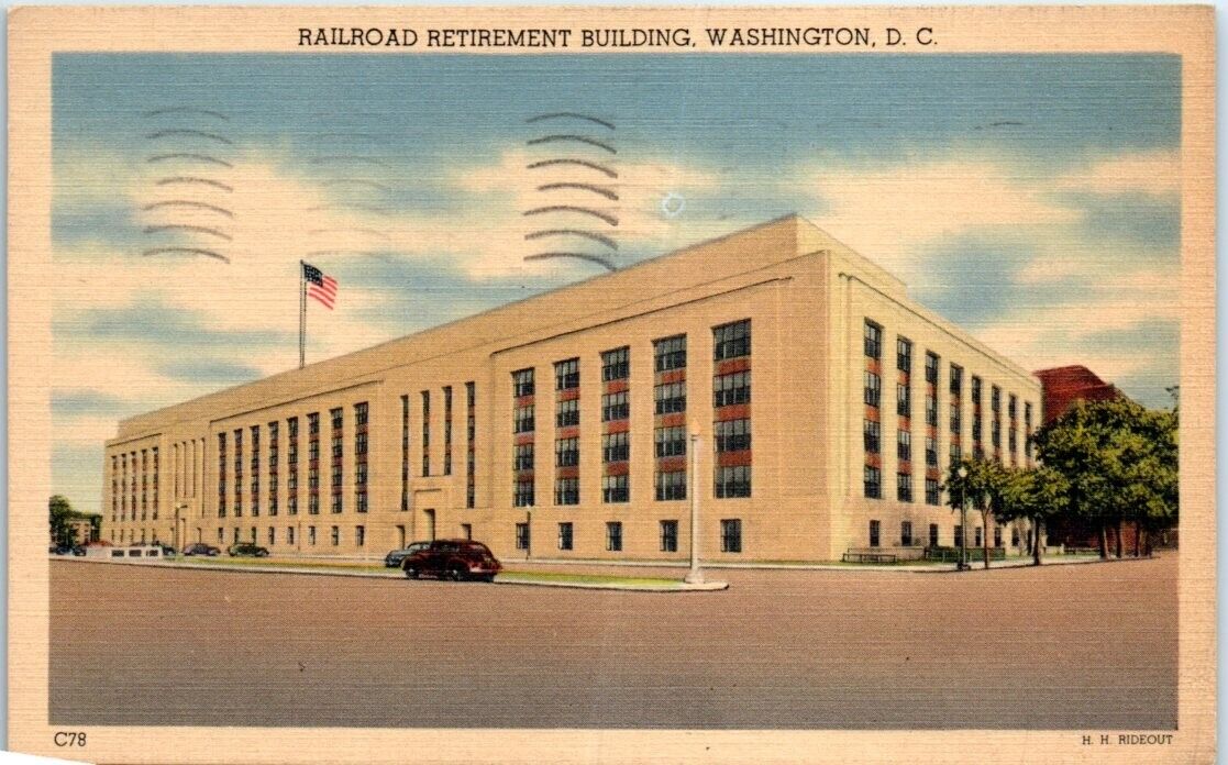 Postcard - Railroad Retirement Building, Washington, DC