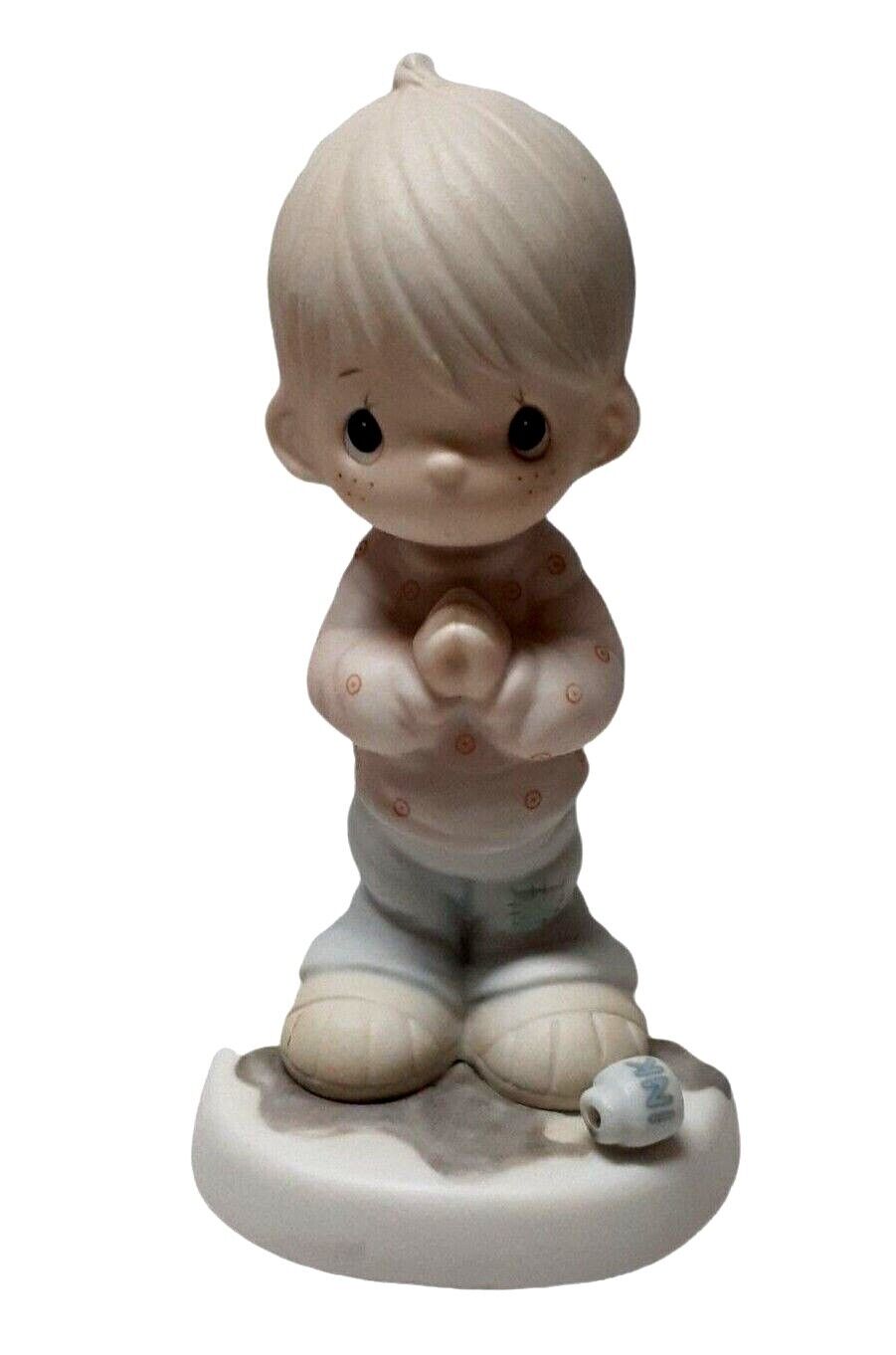 Precious Moments Praying Boy Figurine Retired 86 Help Lord Religious