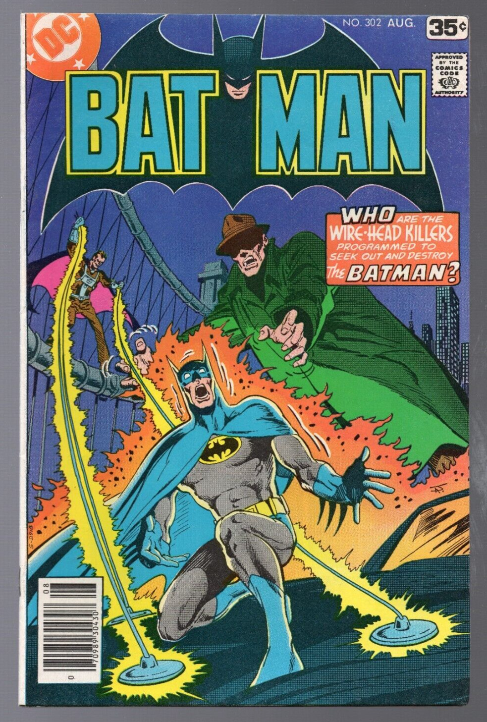 Batman #302 DC 1978, Wirehead Killers & Robin. Reed & Calnan 9.0 VF/NM
