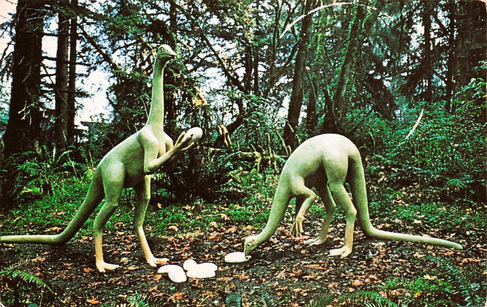 Port Orford OR Prehistoric Gardens Jurassic Dinosaur Amusement Park Postcard E6