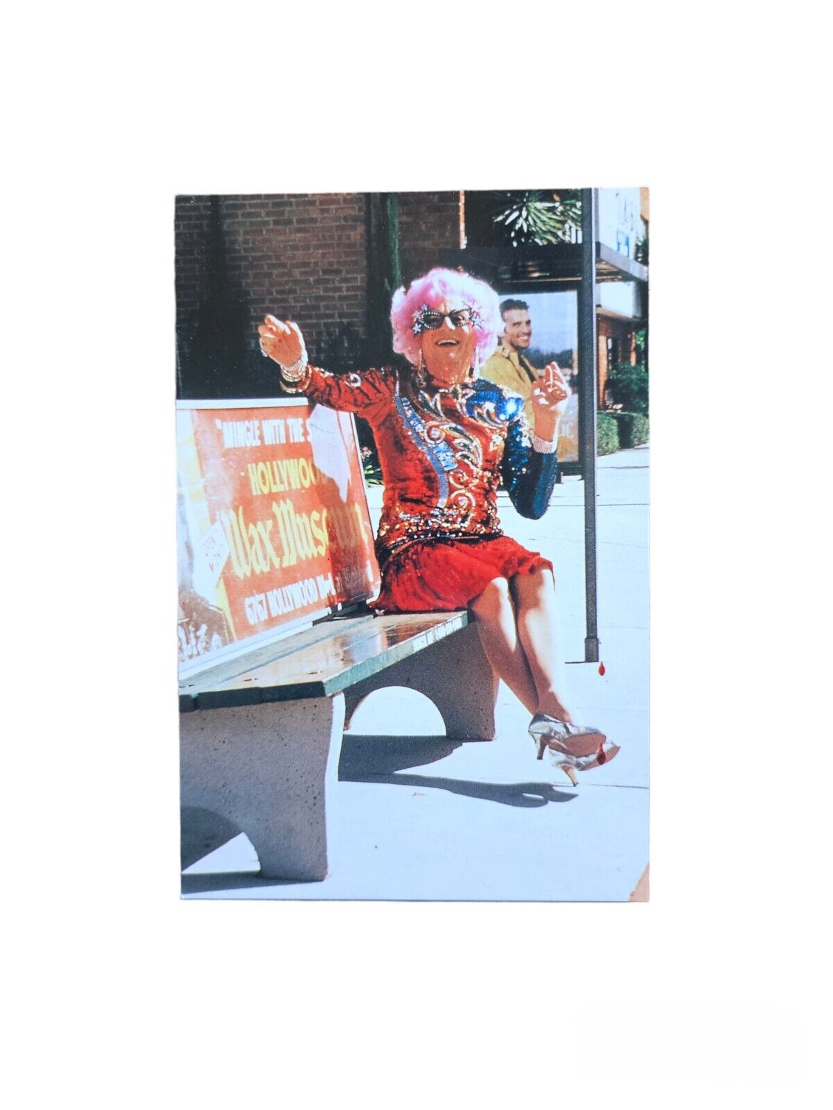 Vintage Dame Edna Hollywood Postcard Roddy McDowell Photo Barry Humphries