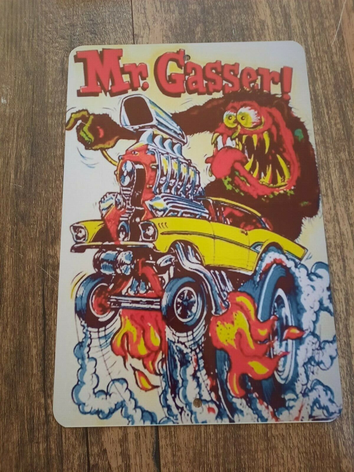 Mr Gasser Vintage Hot Rod 8x12 Metal Wall Sign